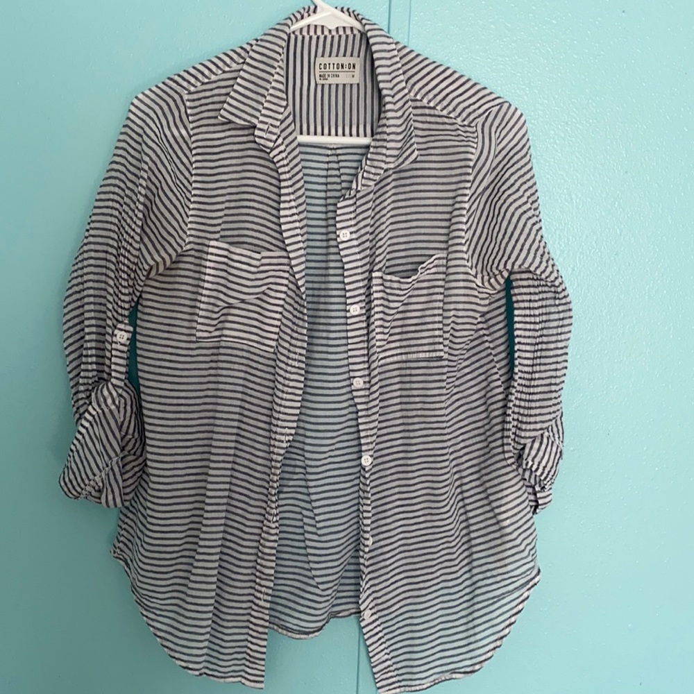 White and grey shirt